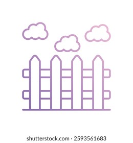 Fence icon vector stock illustration