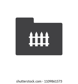 Fence icon vector for web design and mobile app in flat style