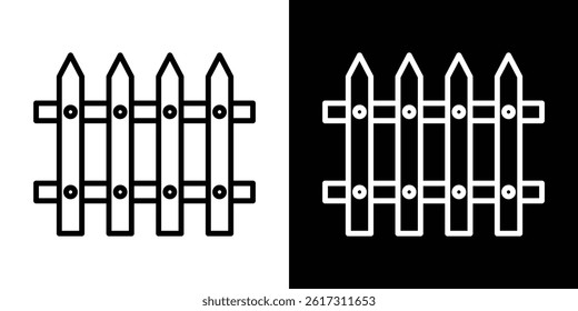 Fence icon vector for web and mobile app. Symbol isolated.