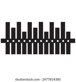 Fence Icon Vector . wooden fence isolated on white background. vector illustration.