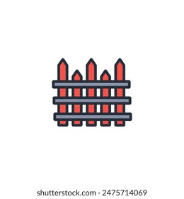 Fence icon. vector.Editable stroke.linear style sign for use web design,logo.Symbol illustration.