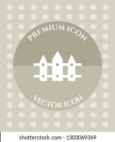 Fence Icon for Web. Application, Software & Graphic Design.