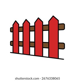 Fence icon with white background vector stock illustration