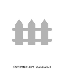 fence icon, wooden fence, vector illustration