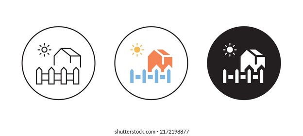 fence icon, yard icons vector, sign, symbol, logo, illustration, editable stroke, flat design style isolated on white linear