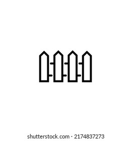 fence icon, yard icons vector, sign, symbol, logo, illustration, editable stroke, design style isolated on white linear