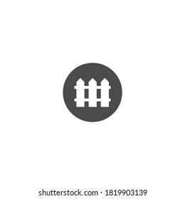 Fence Icons Black and White Vector Graphic