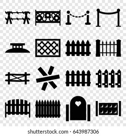 Fence icons set. set of 16 fence filled icons such as red carpet barrier