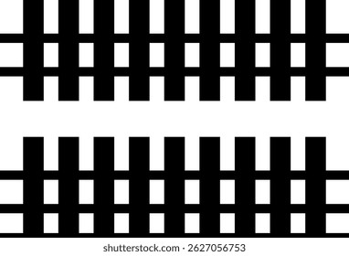 Ícones de cerca definidos. Sinalização de segurança. Sinal de parada. Ícones de cerca de jardim. reparação e construção