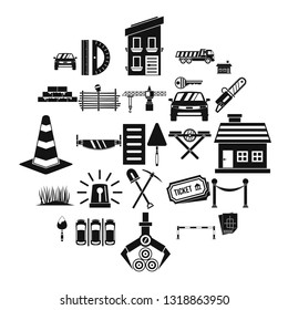 Fence icons set. Simple set of 25 fence vector icons for web isolated on white background