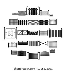 Fence icons set. Simple illustration of 25 fence vector icons for web