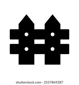 Fence illustrated on white background