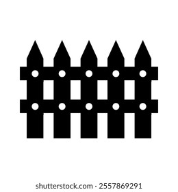 Fence illustrated on white background