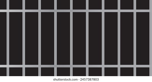 Fence iron in flat style on black background. Isolated icon set