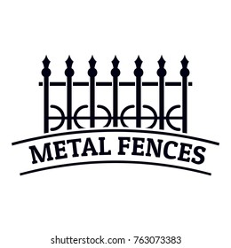 Fence Iron Logo. Simple Illustration Of Fence Iron Vector Logo For Web