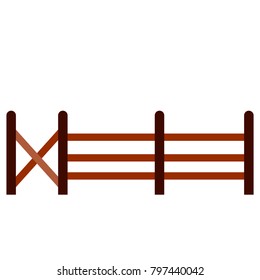 Fence isolated on white background, Vector illustration