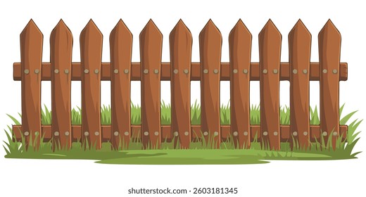 Fence isolated vector illustration on white background