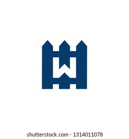Fence letter W logo design inspiration logo - vector