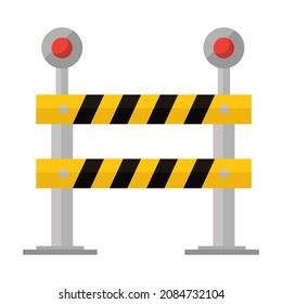 fence light construction flat clipart vector illustration