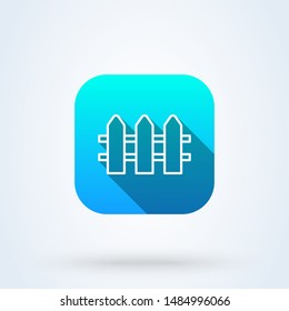 fence line art. Simple vector modern icon design illustration.