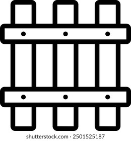 fence line icon illustration vector