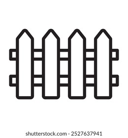 Icono de la línea de la cerca. Ilustración vectorial.
