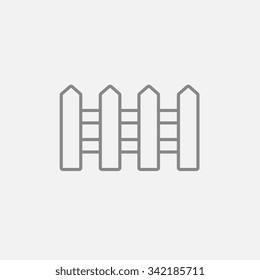 Fence line icon for web, mobile and infographics. Vector dark grey icon isolated on light grey background.