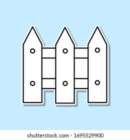 Fence line sticker icon. Simple thin line, outline vector of real estate icons for ui and ux, website or mobile application