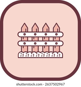 Fence Line vector Icon Design
