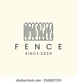 valla con diseño de icono de logotipo de estilo lineal