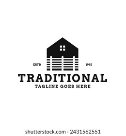 Ilustración vectorial de diseño de logotipo de valla