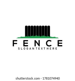 fence logo design icon vector