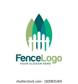 Fence Logo Design Stock Vector Template 
