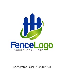 Fence Logo Design Stock Vector Template 
