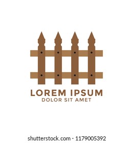 Fence logo icon design template vector graphic