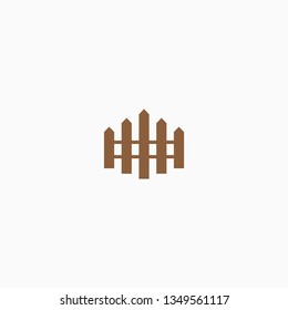 Fence Logo Icon Design Template flat Vector