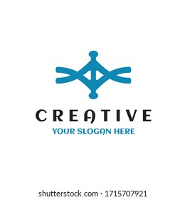 Fence logo icon. territorial border symbol concept