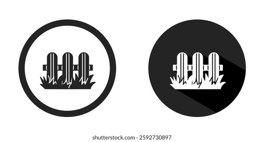 Fence logo. Fence icon vector design black color. Stock vector.