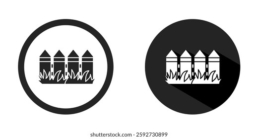 Fence logo. Fence icon vector design black color. Stock vector.