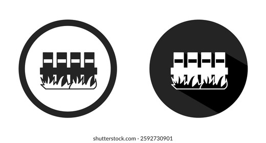 Fence logo. Fence icon vector design black color. Stock vector.