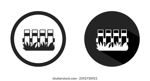 Fence logo. Fence icon vector design black color. Stock vector.