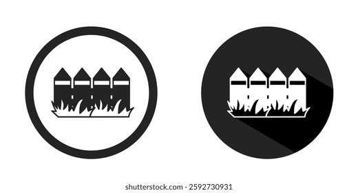 Fence logo. Fence icon vector design black color. Stock vector.