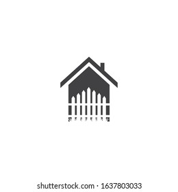 Fence logo icon vector illustration flat design