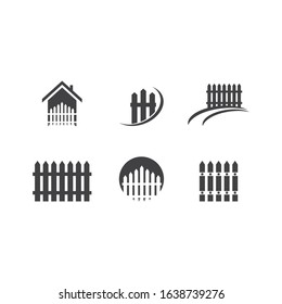 Fence logo icon vector illustration flat design