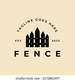 Fence Logo icon vector minimalist design Template