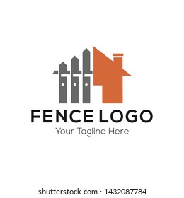 Fence Logo Template Stock Vector