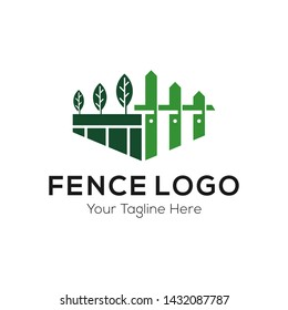 Fence Logo Template Stock Vector