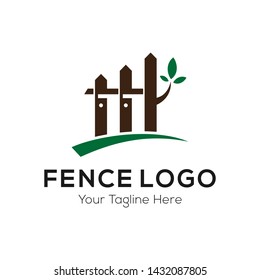 Fence Logo Template Stock Vector