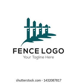 Fence Logo Template Stock Vector