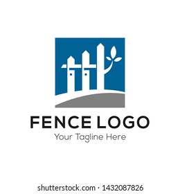 Fence Logo Template Stock Vector